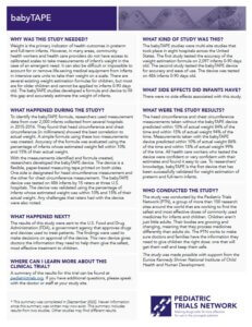 babyTAPE Results-at-a-Glance