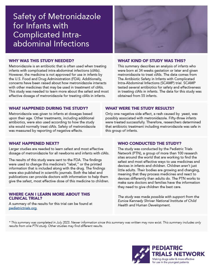 Thumbnail photo of metronidazole results-at-a-glance.